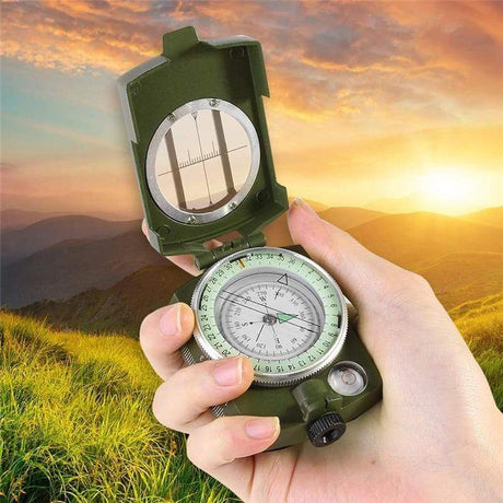 Luminous Survival Navigation Compass survival BushLine Green & Alloy