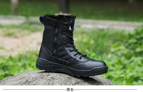 Mens Tactical Boots Breathable Leather & Mesh army surplus  