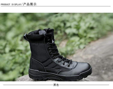 Mens Tactical Boots Breathable Leather & Mesh army surplus  