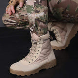 Mens Tactical Boots Breathable Leather & Mesh army surplus  BushLine