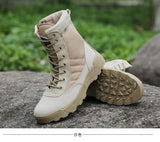 Mens Tactical Boots Breathable Leather & Mesh army surplus  BushLine