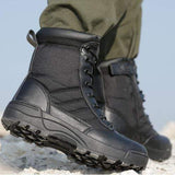 Mens Tactical Boots Breathable Leather & Mesh army surplus  BushLine