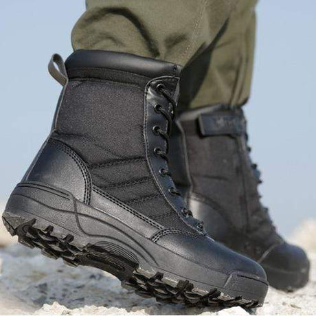 Mens Tactical Boots Breathable Leather & Mesh army surplus  BushLine