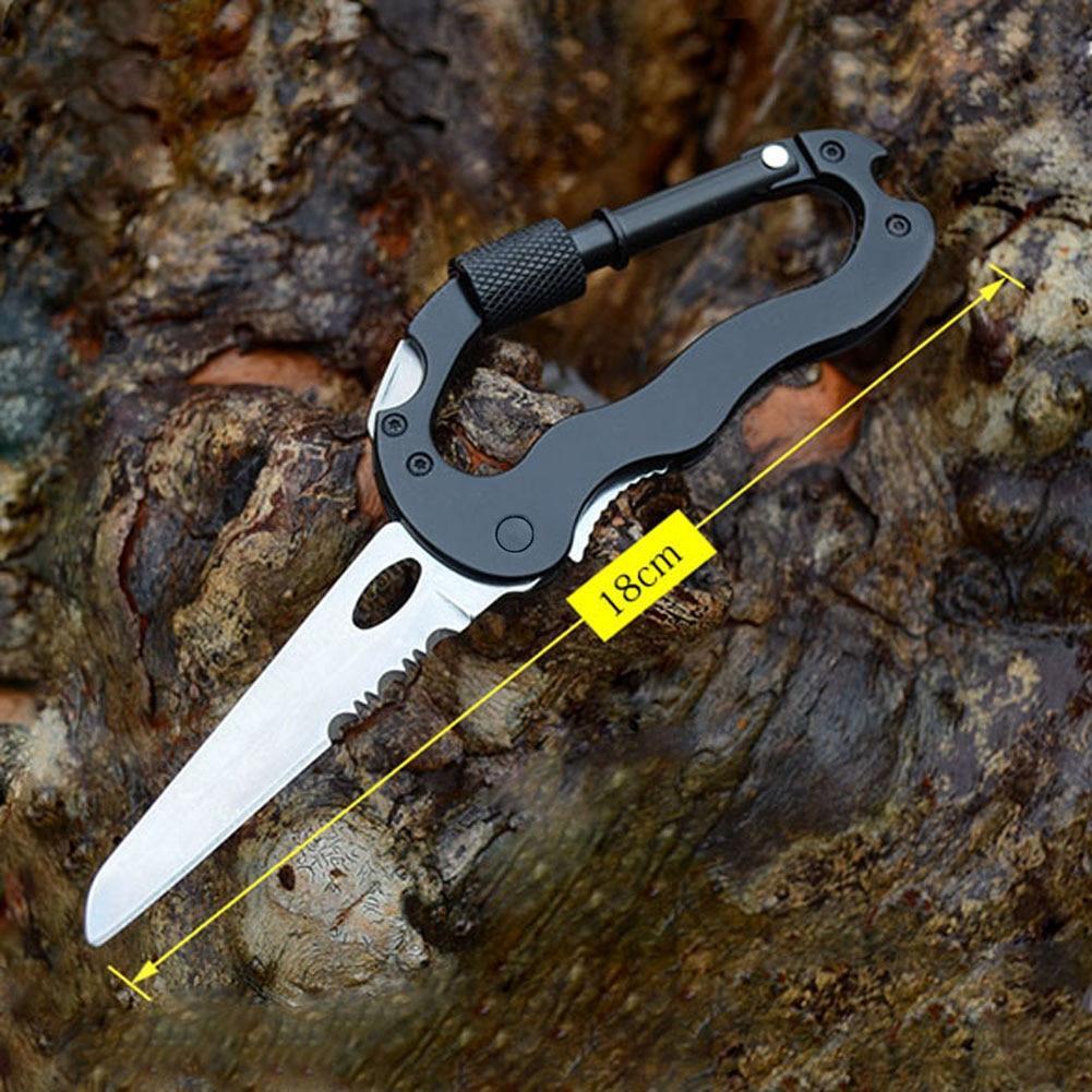 Multi-Tool Folding Knife Slotted Screwdriver 5 In 1 Carabiner Multi-tools  BushLine