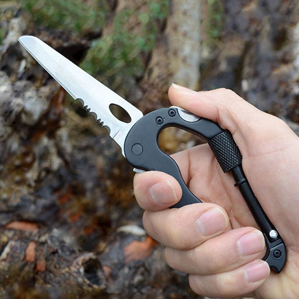 Multi-Tool Folding Knife Slotted Screwdriver 5 In 1 Carabiner Multi-tools  BushLine