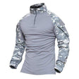 ACU colourway, three-quarter front view, grey knit torso with grey and white digital camouflage sleeves