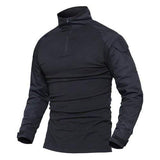 Multicam Military Men Long Sleeve Shirt tacticle clothing BushLine Black S