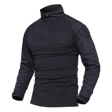 Multicam Military Men Long Sleeve Shirt tacticle clothing BushLine Black S
