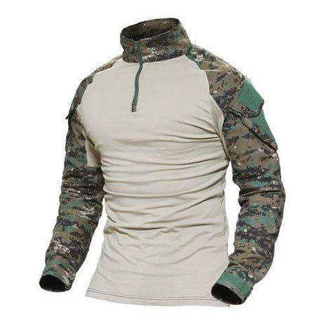 Multicam Military Men Long Sleeve Shirt tacticle clothing BushLine Digital Jungle S