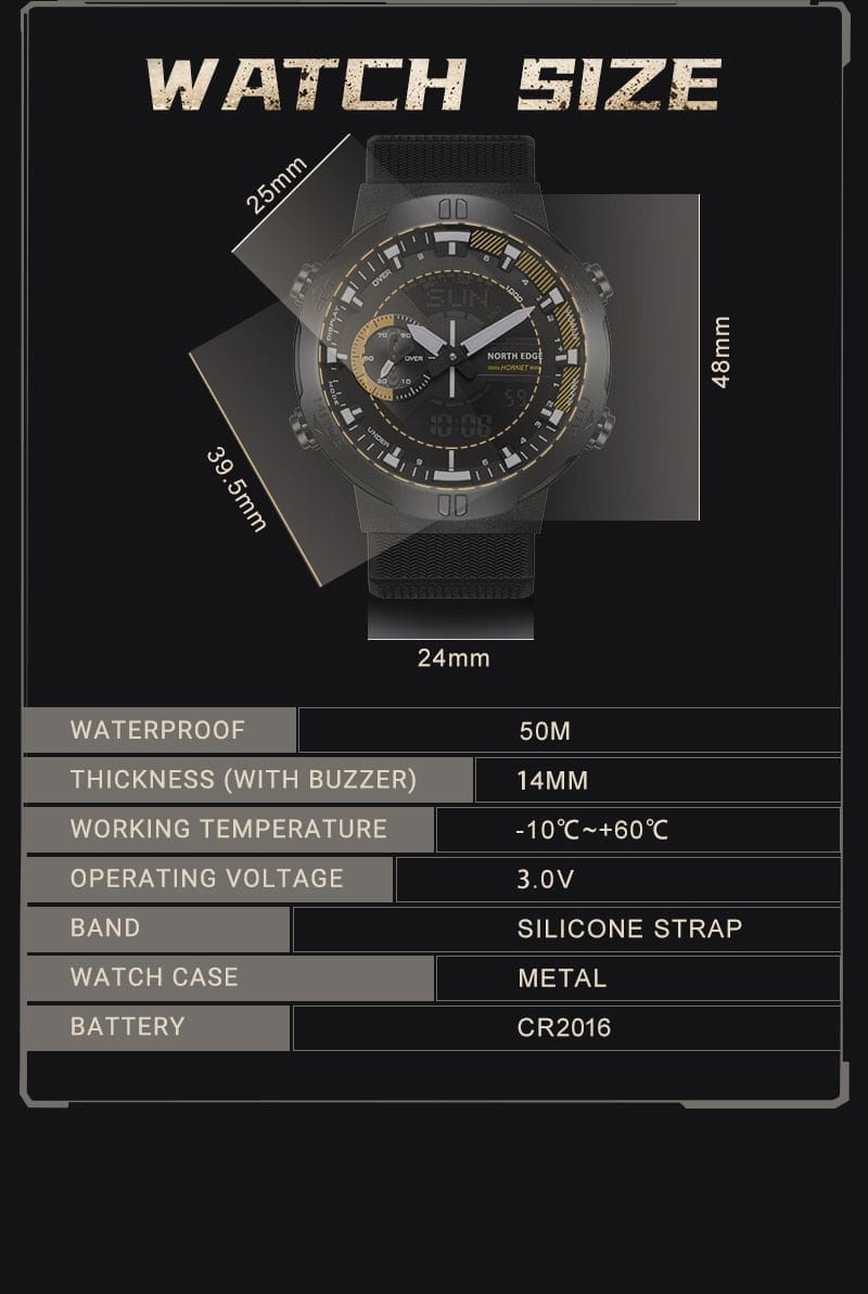 NORTH EDGE HORNET Speed Tracker Watchs  BushLine