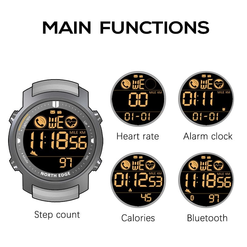 NORTH EDGE - LAKER Smart Watch BT Android IOS Watchs  