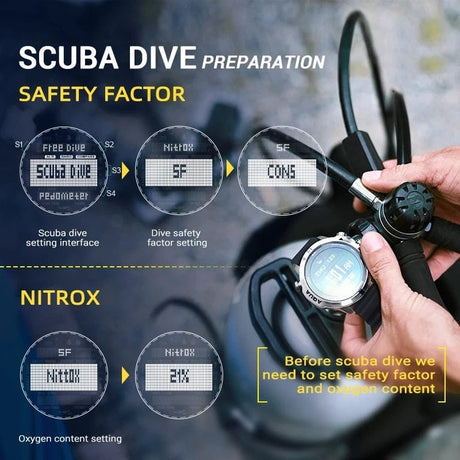 NORTH EDGE Scuba Diving Computer Watch Watchs  