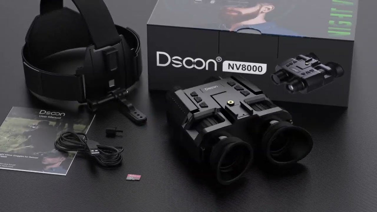 NV8000 Night Vision Google Binoculars Head mountable Infrared Optics  