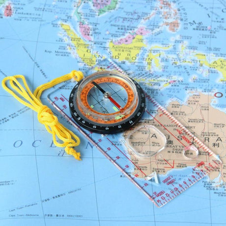 Navigation Compass Map Protractor survival  