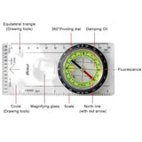 Navigation Map Protractor Compass survival  