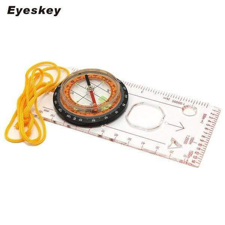 Navigation Map Protractor Compass survival BushLine Orange