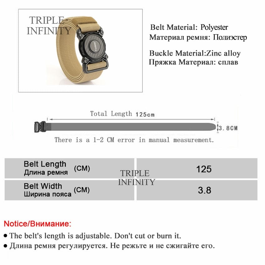New Rotary Quick Release Metal Buckle Belts tacticle clothing  BushLine