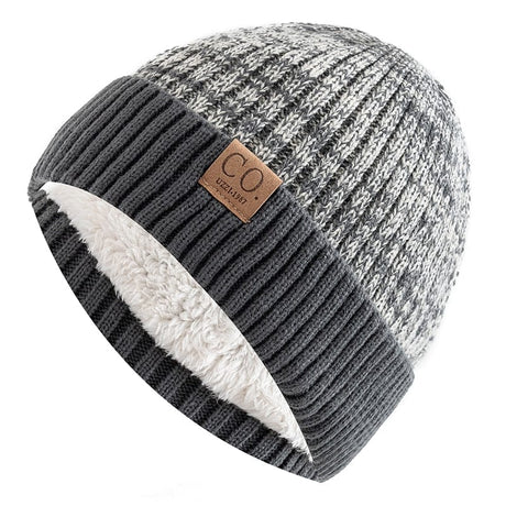New Unisex Two-Tone Winter Beanie Thermal & Wool Beanies  