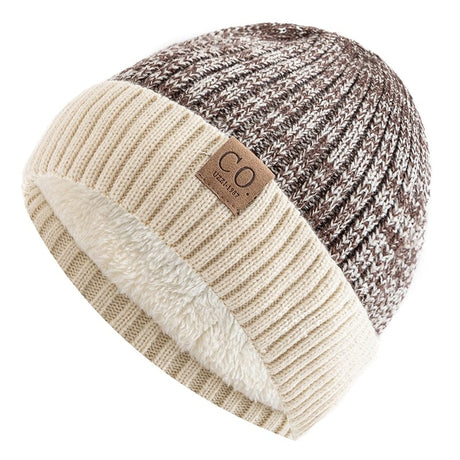 New Unisex Two-Tone Winter Beanie Thermal & Wool Beanies  