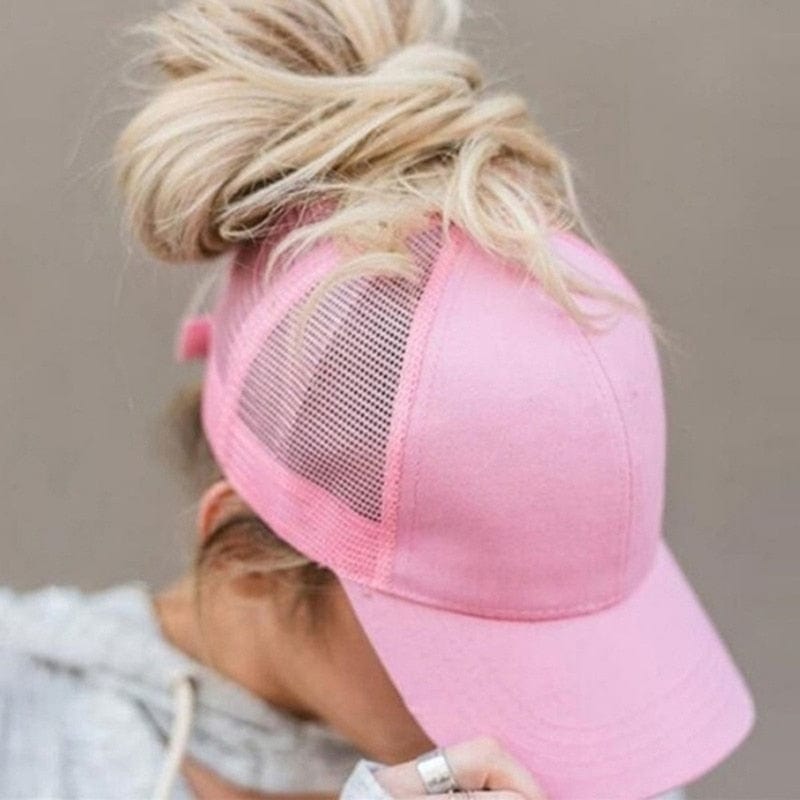New Woman Ponytail Baseball Cap Hats BushLine A Pink