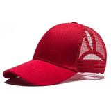 New Woman Ponytail Baseball Cap Hats BushLine A Red