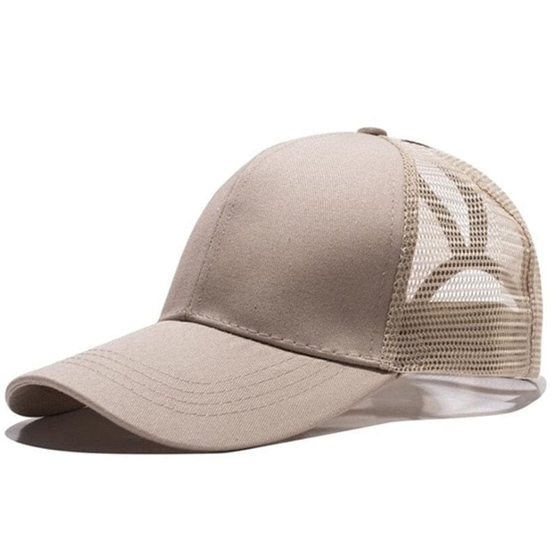 New Woman Ponytail Baseball Cap Hats BushLine A Khaki