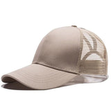 New Woman Ponytail Baseball Cap Hats BushLine A Khaki