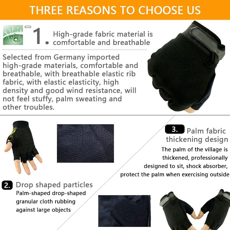 Non-slip Half Finger Gloves gloves  BushLine