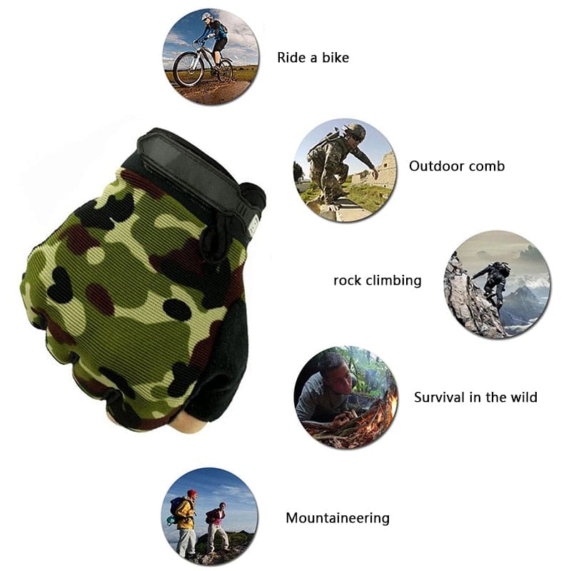 Non-slip Half Finger Gloves gloves  BushLine
