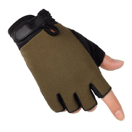 Non-slip Half Finger Gloves gloves BushLine half-army-green M