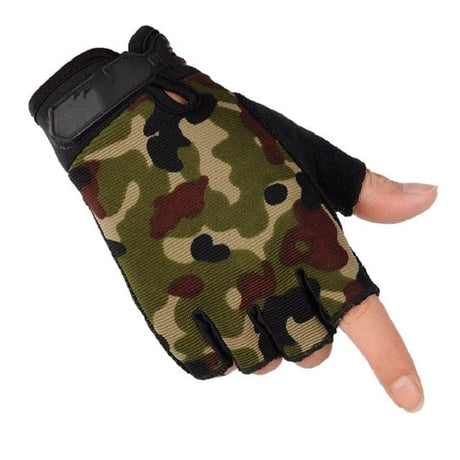 Non-slip Half Finger Gloves gloves BushLine half-Camouflage M