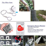 Outdoor Basic Survival Emergency Aid Tool Kits 13 in 1 survival  BushLine