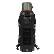 Black closed-front bottle pouch showing the hook-and-loop patch panel