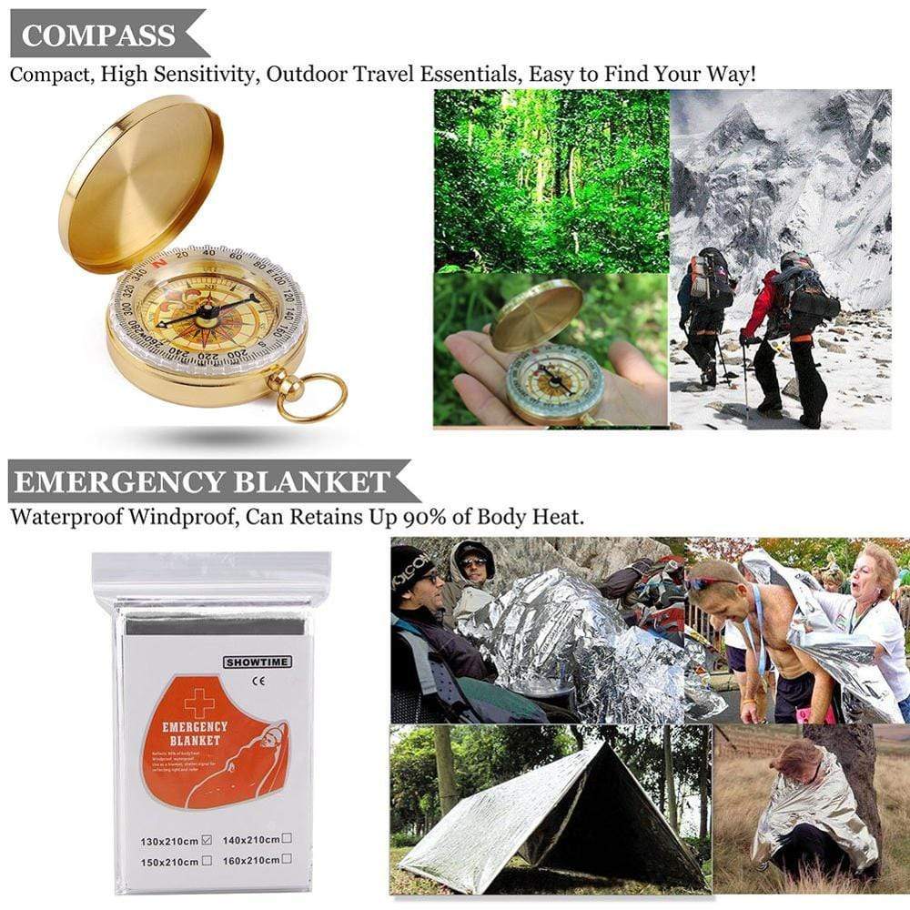 Outdoor SOS Survival Kit 13 in 1 survival  BushLine