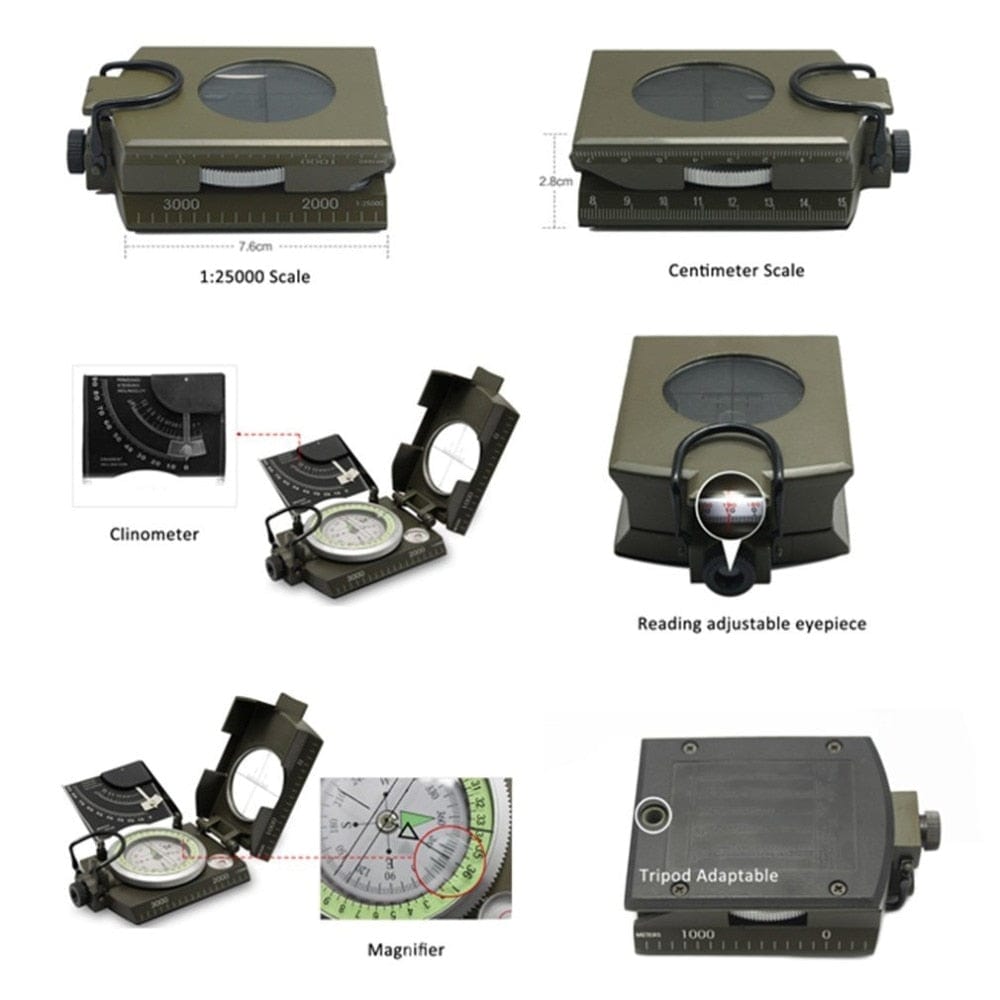 Outdoor Survival Compass Navigation Equipment survival  BushLine