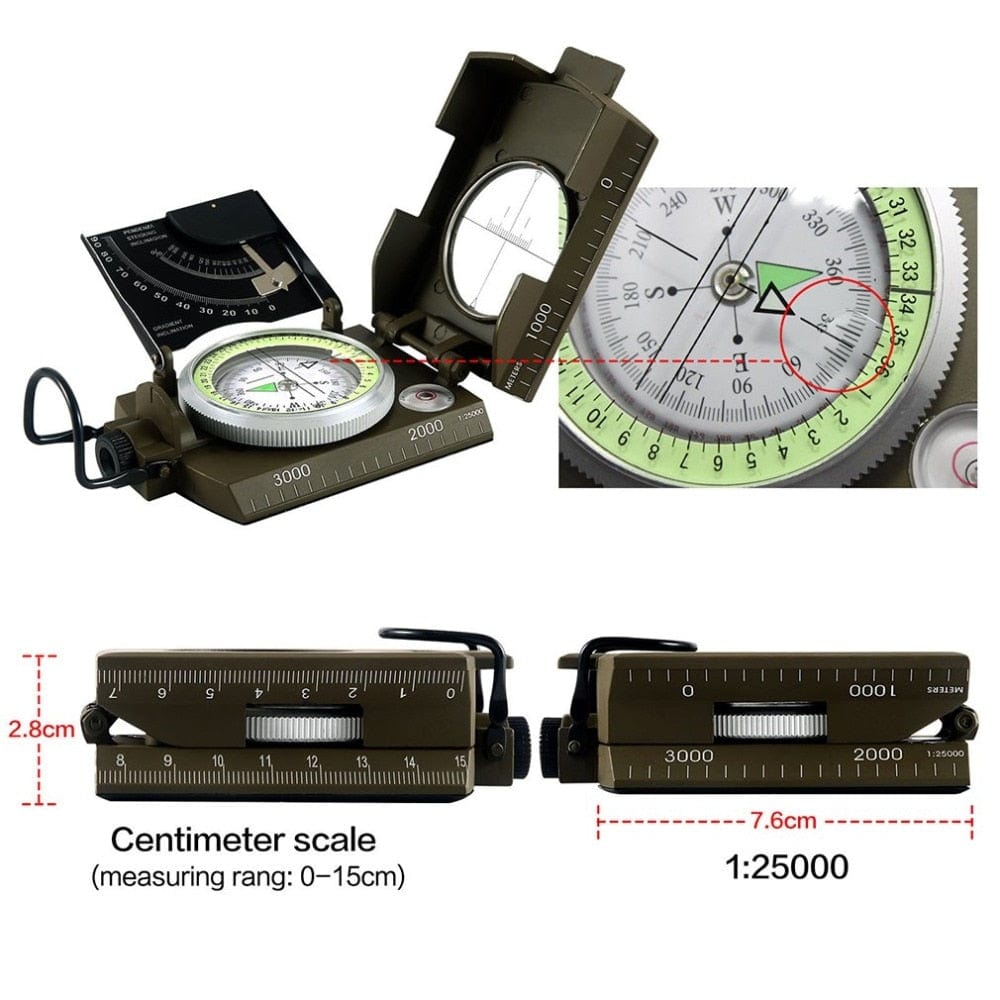 Outdoor Survival Compass Navigation Equipment survival  BushLine