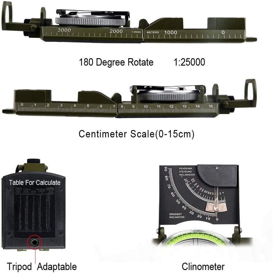 Outdoor Survival Compass Navigation Equipment survival  BushLine