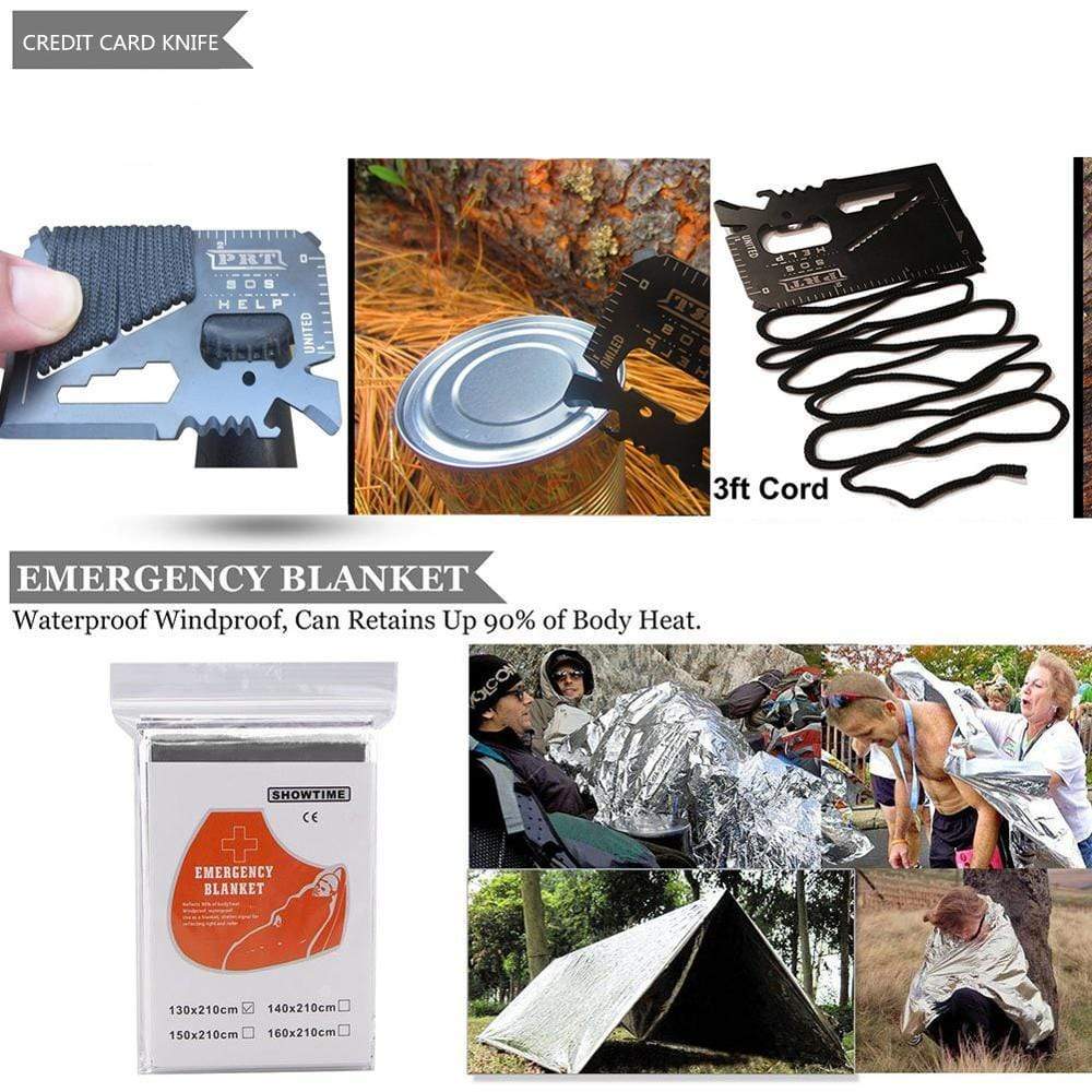 Outdoor Survival Emergency Aid Kits 10 in 1 survival  BushLine