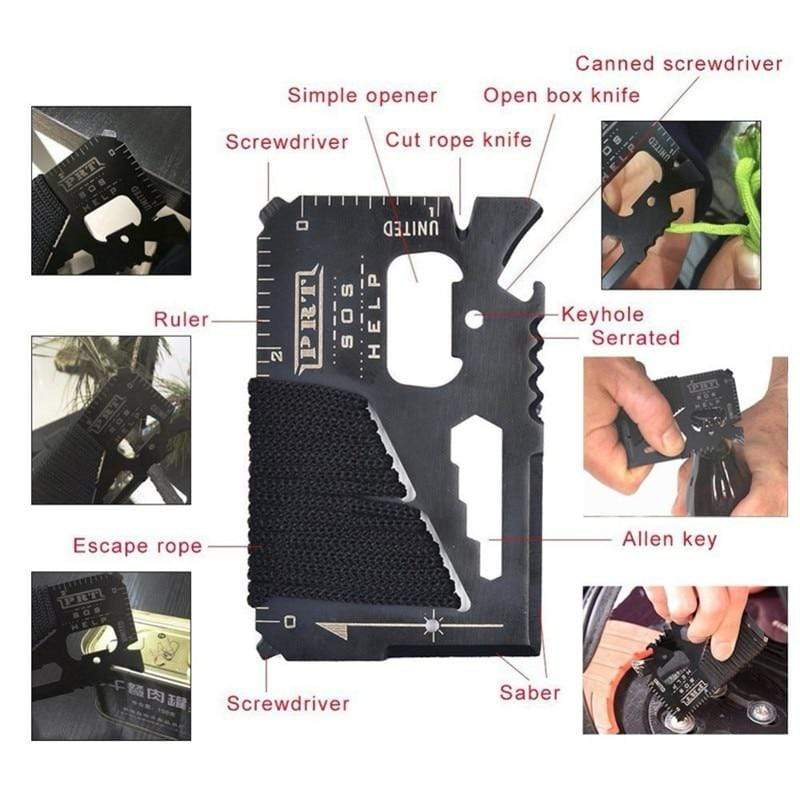Outdoor Survival Emergency Aid Kits 10 in 1 survival  BushLine