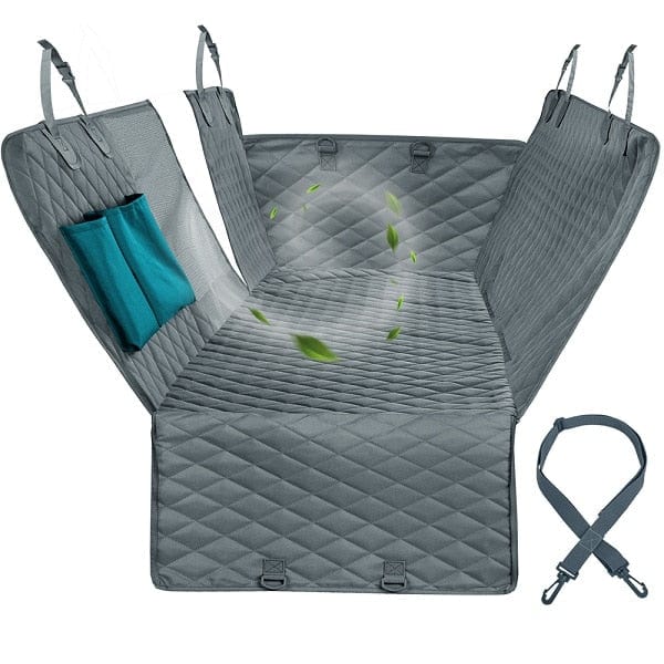 PETRAVEL Dog Car Travel Rear Seat Protector Dog Stuff BushLine Grey 152x143cm