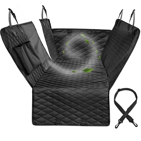 PETRAVEL Dog Car Travel Rear Seat Protector Dog Stuff BushLine Black 152x143cm