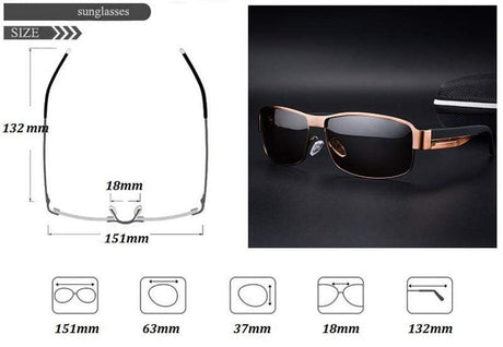Pilot Polarized Sunglasses  + Case Optics  