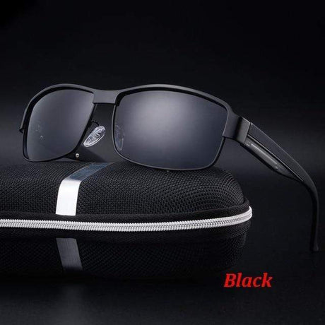 Pilot Polarized Sunglasses + Case Optics BushLine Black