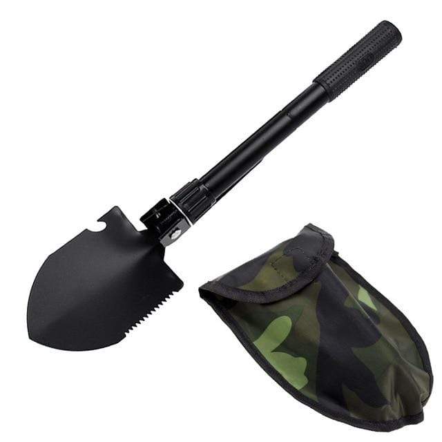 Portable Folding Survival Spade survival BushLine Black