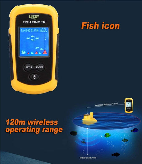Portable Wireless Fish Finder 120m Range marine  