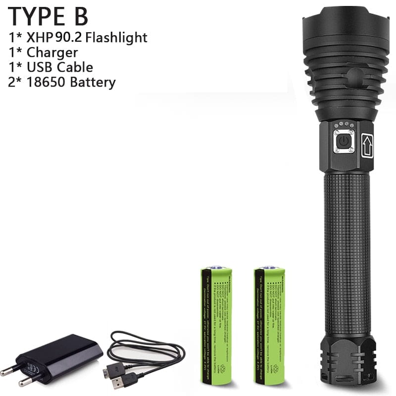 Rechargeable Powerful LED Flashlight Optics  BushLine
