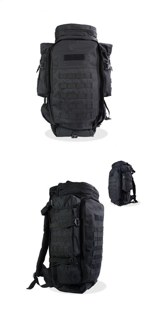 Rugged 70L Over Night Rifle Shovel Tool Camping Backpack Rifle Accesories  