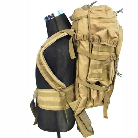 Rugged 70L Over Night Rifle Shovel Tool Camping Backpack Rifle Accesories  BushLine