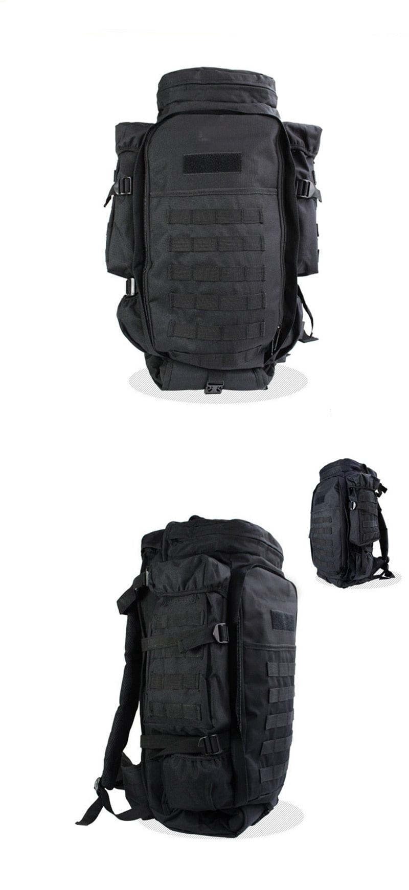 Rugged 70L Over Night Rifle Shovel Tool Camping Backpack Rifle Accesories  BushLine
