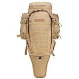 Rugged 70L Over Night Rifle Shovel Tool Camping Backpack Rifle Accesories BushLine TAN